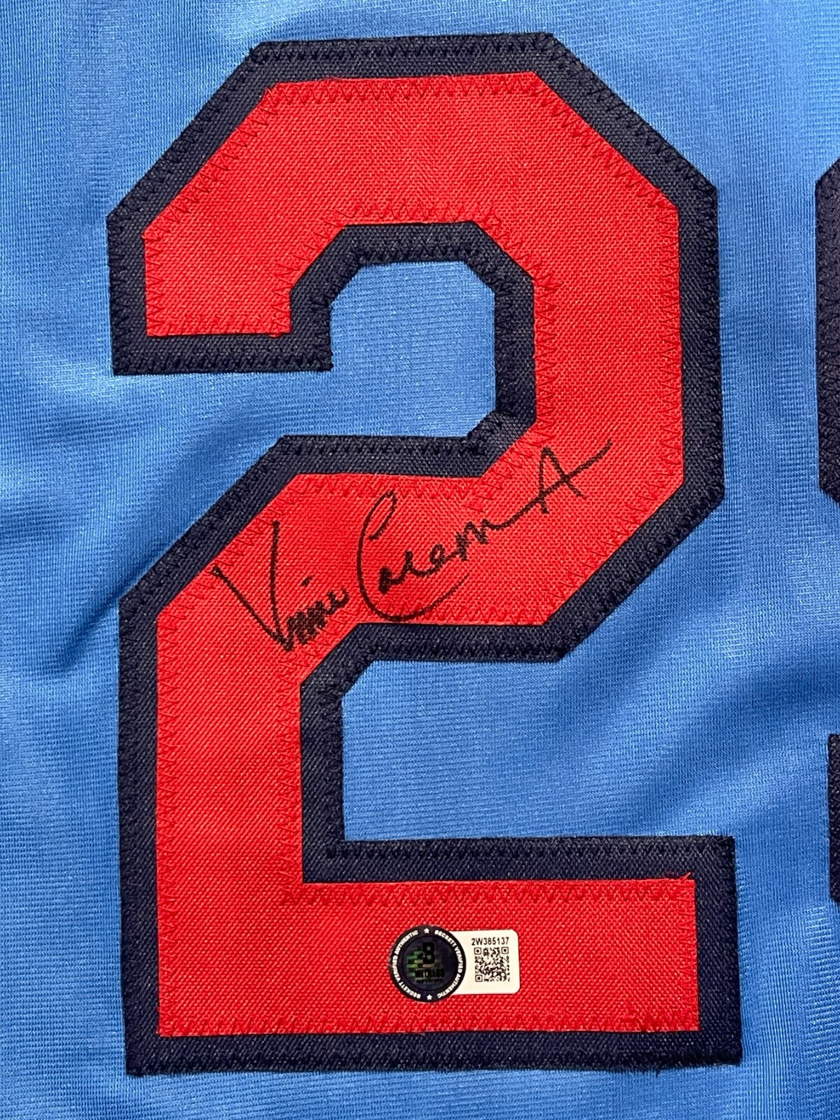 Vince Coleman Signed St Louis Cardinals Custom Jersey Beckett Witness BAS COA