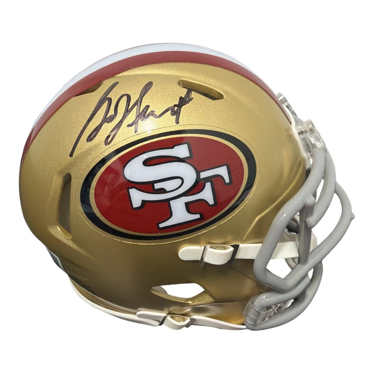 Garrison Hearst Signed San Francisco 49ers Mini Helmet Beckett Witness BAS COA