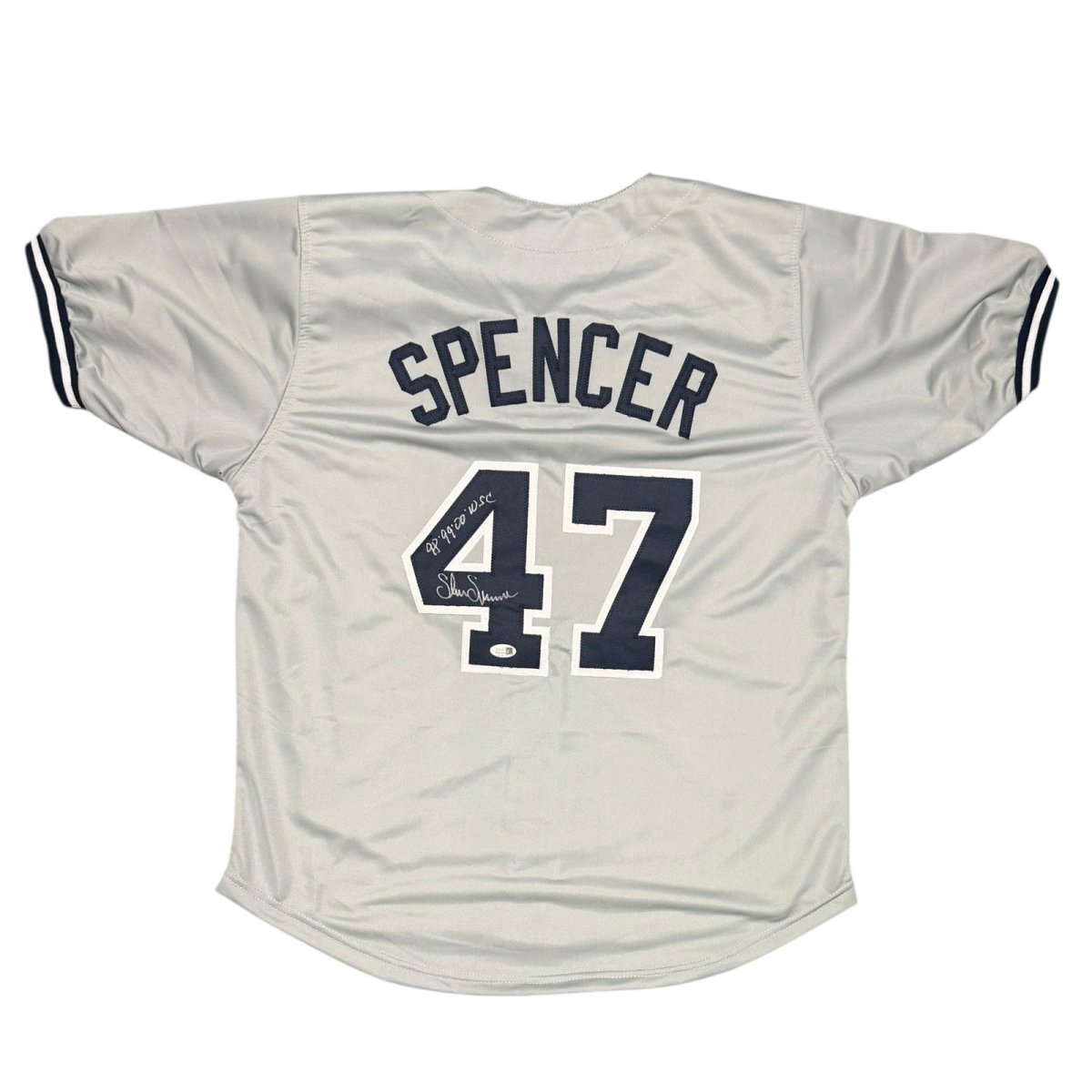 Shane Spencer Signed New York Yankees Custom Jersey 98 99 00 WSC JSA Wit COA