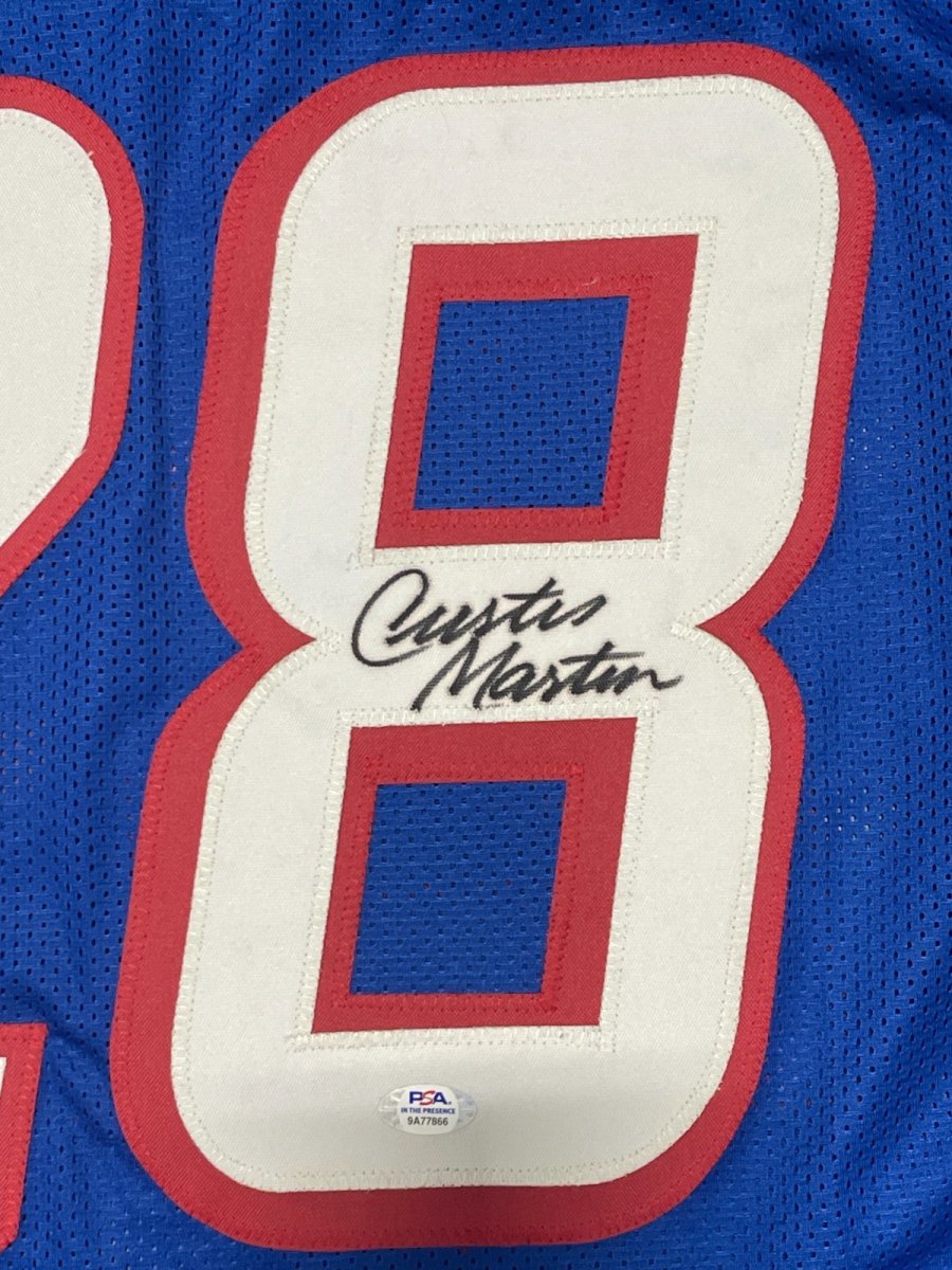 Curtis Martin Signed Autographed New England Patriots Custom Jersey PSA COA