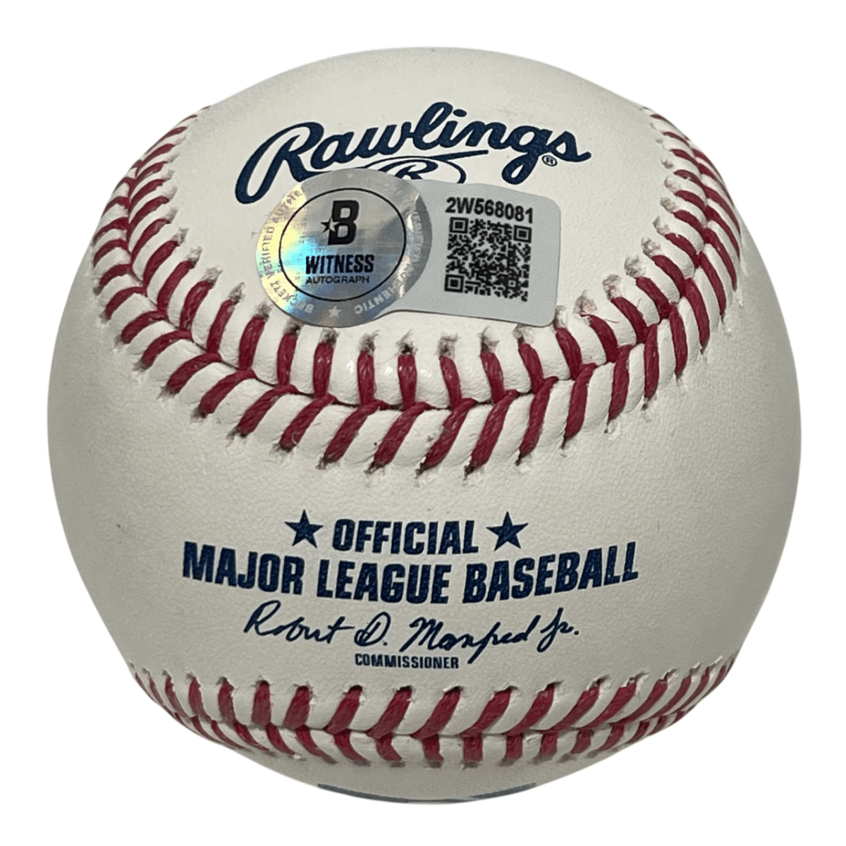 Kevin Mitchell Signed ROMLB Baseball w/ 86 WS Champ Beckett Witness BAS COA