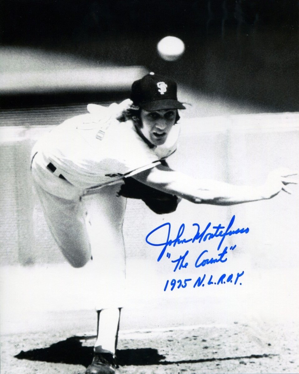 John Montefusco Signed Giants 8x10 Photo w/ The Count + 1975 NL Roy LSCM COA #1