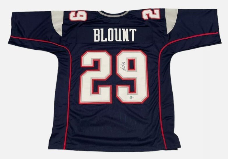 LeGarrette Blount Signed New England Patriots Custom Jersey Beckett BAS COA
