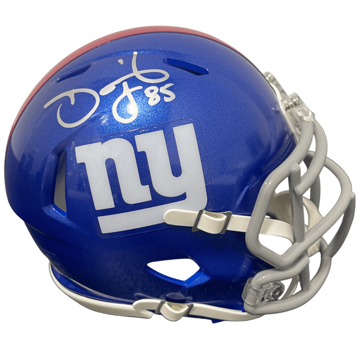 David Tyree Signed New York Giants Speed Mini Helmet Beckett Witness BAS COA