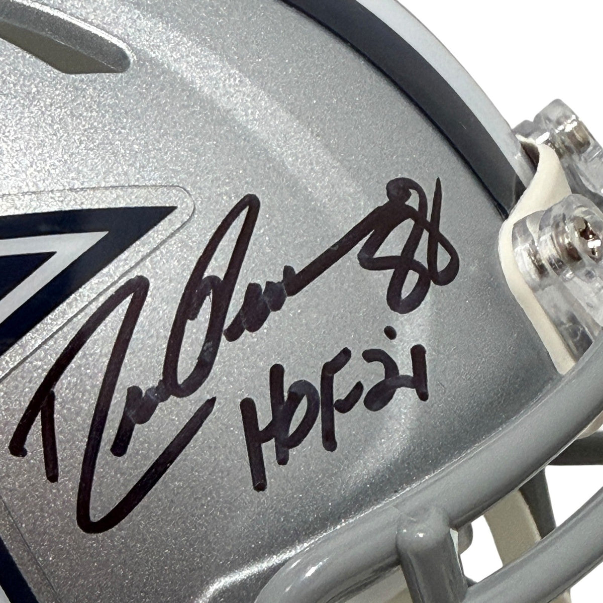 Drew Pearson Signed Dallas Cowboys Speed Mini Helmet w/ HOF 21 JSA Witness COA