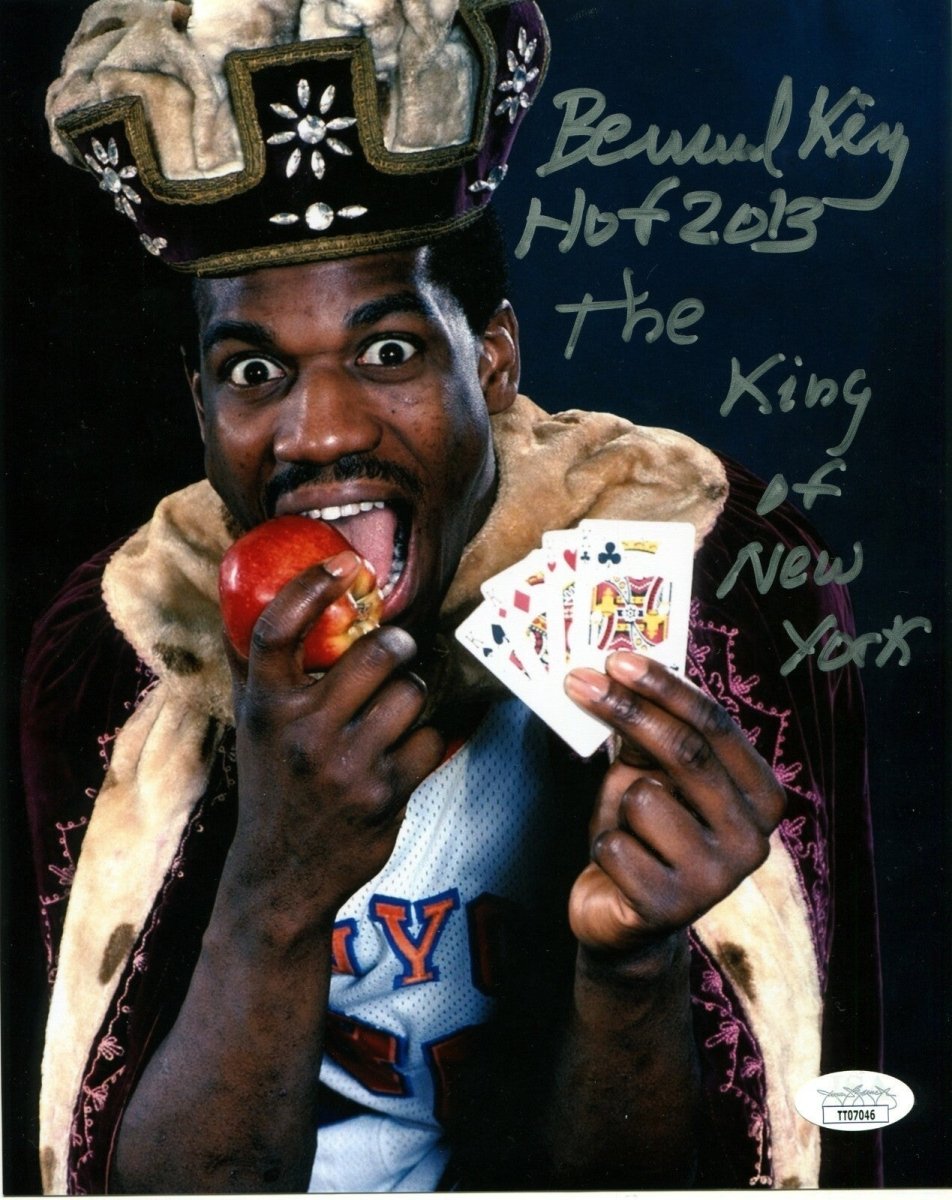 Bernard King Signed Knicks 8x10 Photo w/ HOF 2013 + King of New York JSA COA #4