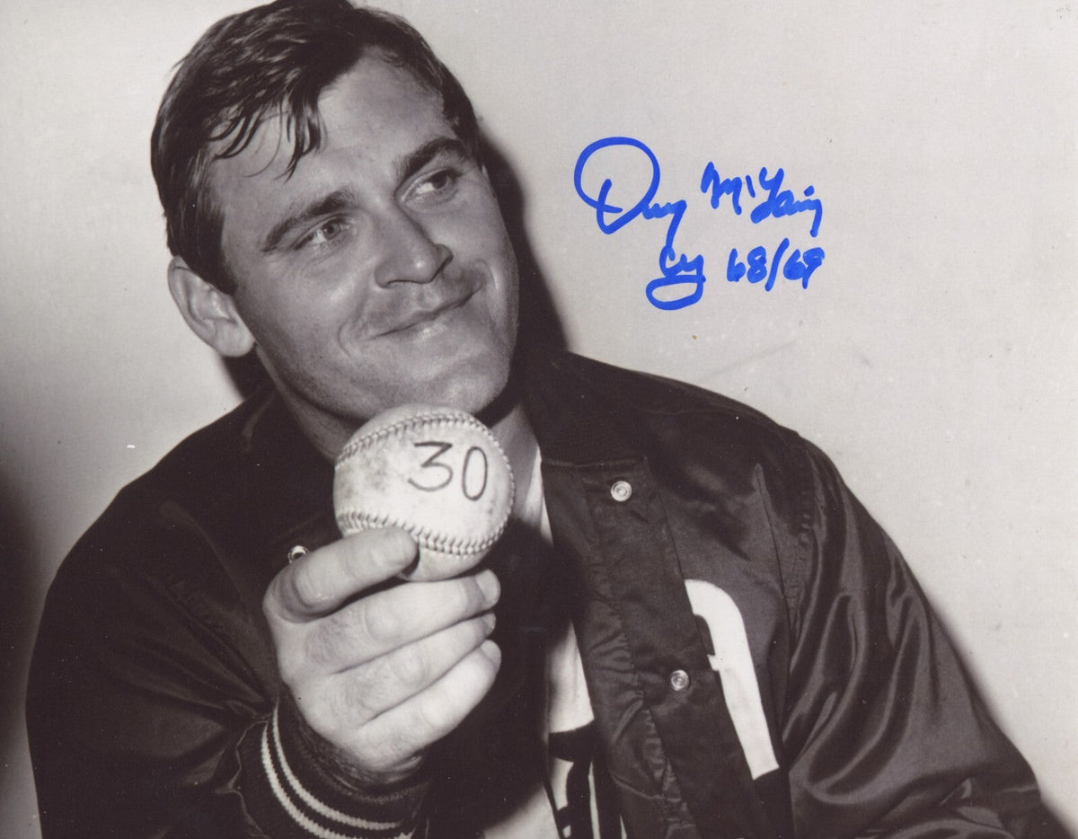 Denny McLain Signed Autographed Tigers 8x10 Photo w/ CY 68/69 LSCM COA #6