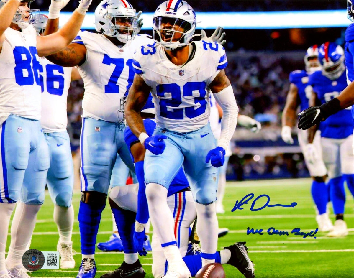 Rico Dowdle Signed Dallas Cowboys 8x10 Photo w/ We Dem Boyz! Beckett BAS COA #1