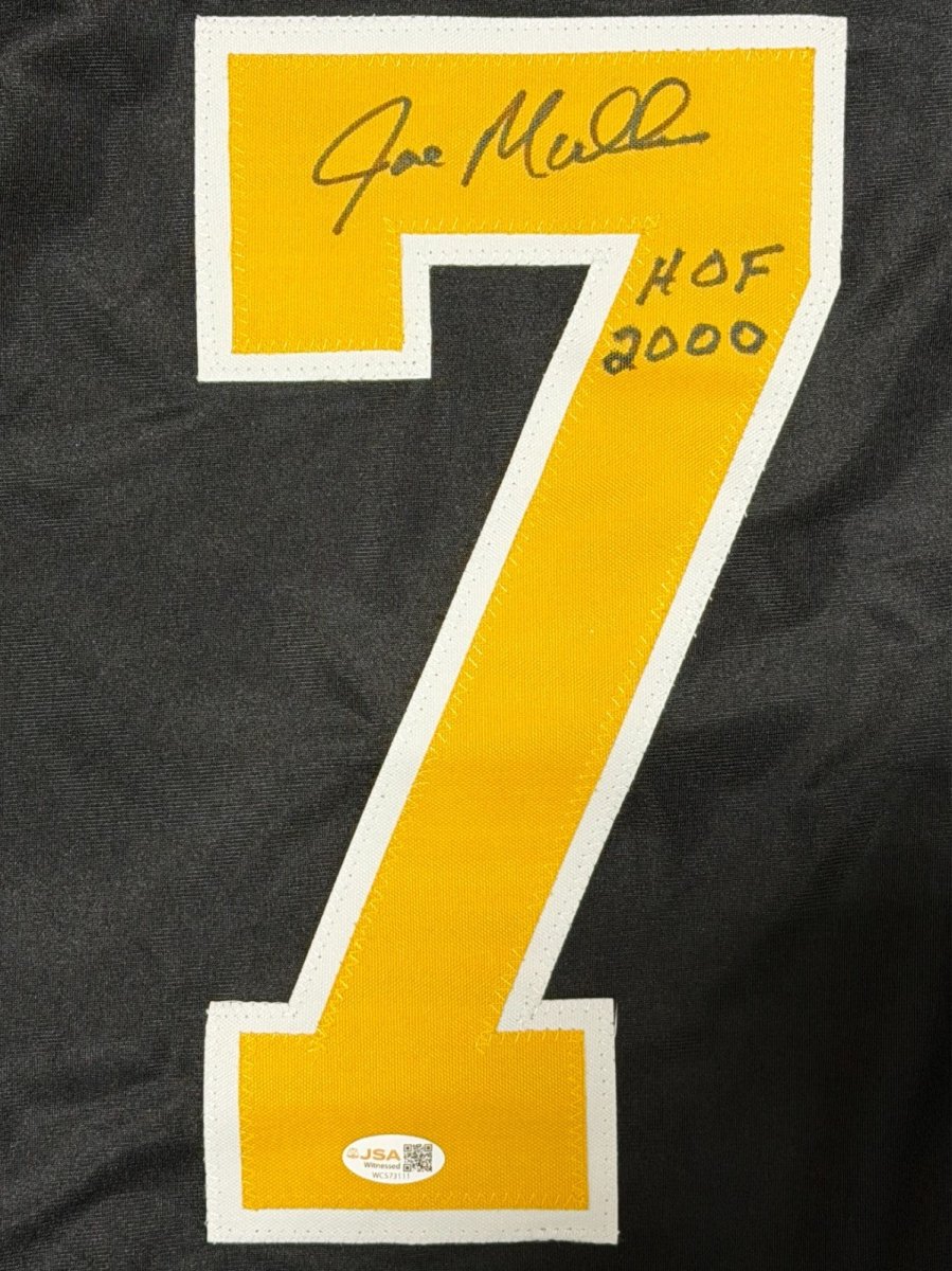 Joe Mullen Signed Pittsburgh Penguins Custom Jersey w/ HOF 2000 JSA Witness COA