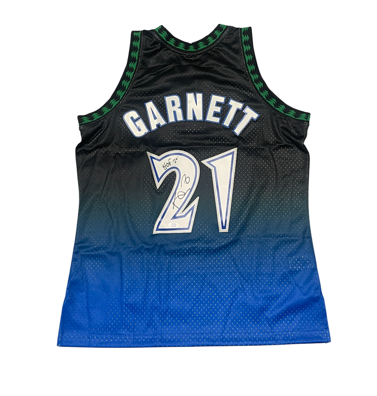 Kevin Garnett Signed Auto M&amp;N Swingman Timberwolves Jersey w/ HOF 2020 PSA COA