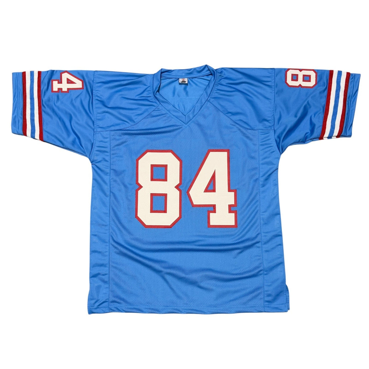 Billy White Shoes Johnson Signed Oilers Custom Jersey w/ 3 Insc JSA Witness COA