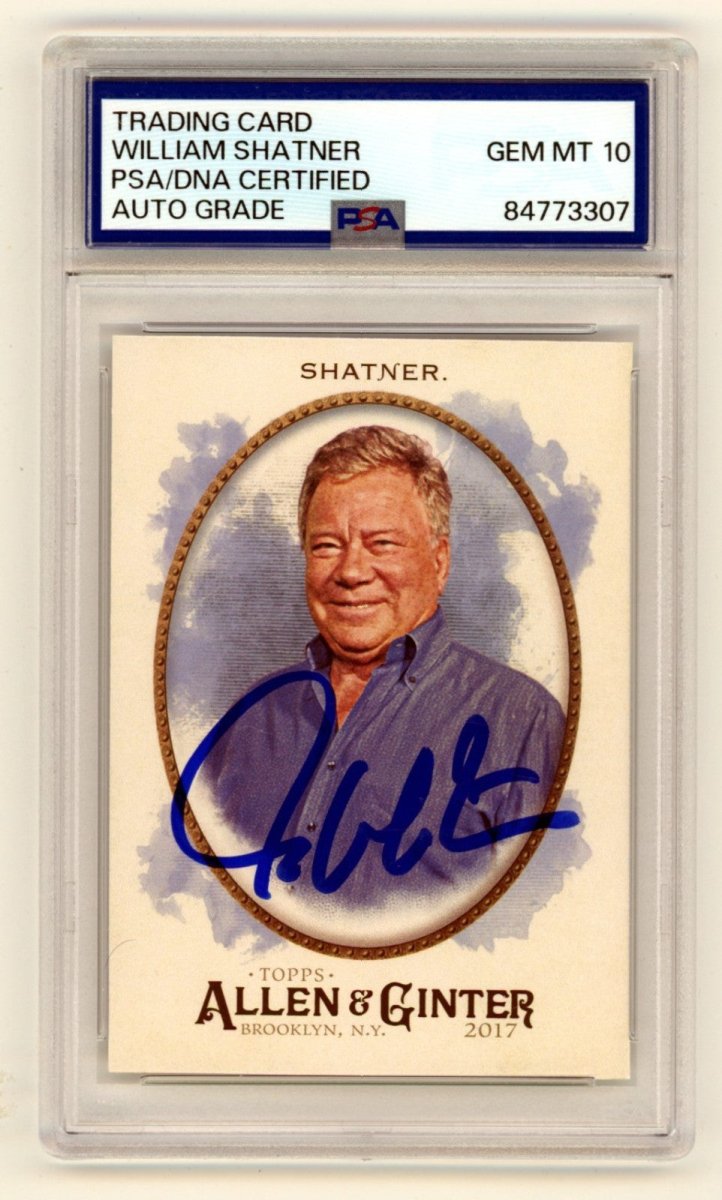 William Shatner 2017 Topps Allen & Ginter #246 Rare Signed PSA 10 Auto Star Trek
