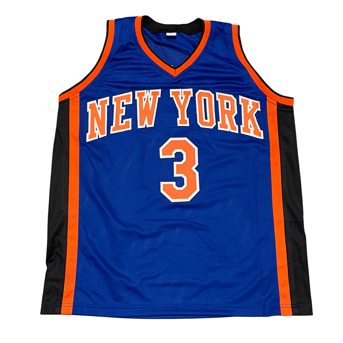 Stephon Marbury Signed Auto NY Knicks Blue Custom Jersey Beckett Wit BAS COA