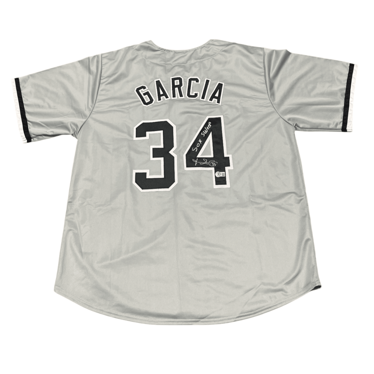 Freddy Garcia Signed Chicago Custom Grey Jersey w Sox Sweep Beckett BAS COA