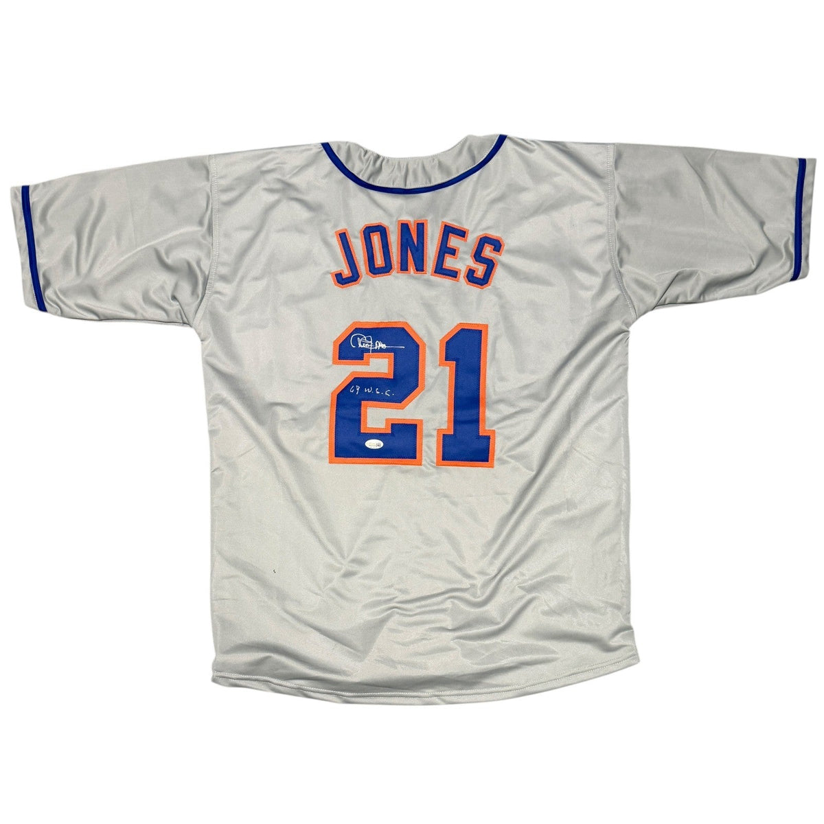 Cleon Jones Signed New York Mets Custom Jersey w/ 69 WSC JSA Witness COA