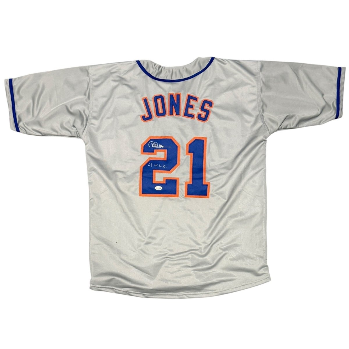 Cleon Jones Signed New York Mets Custom Jersey w/ 69 WSC JSA Witness COA