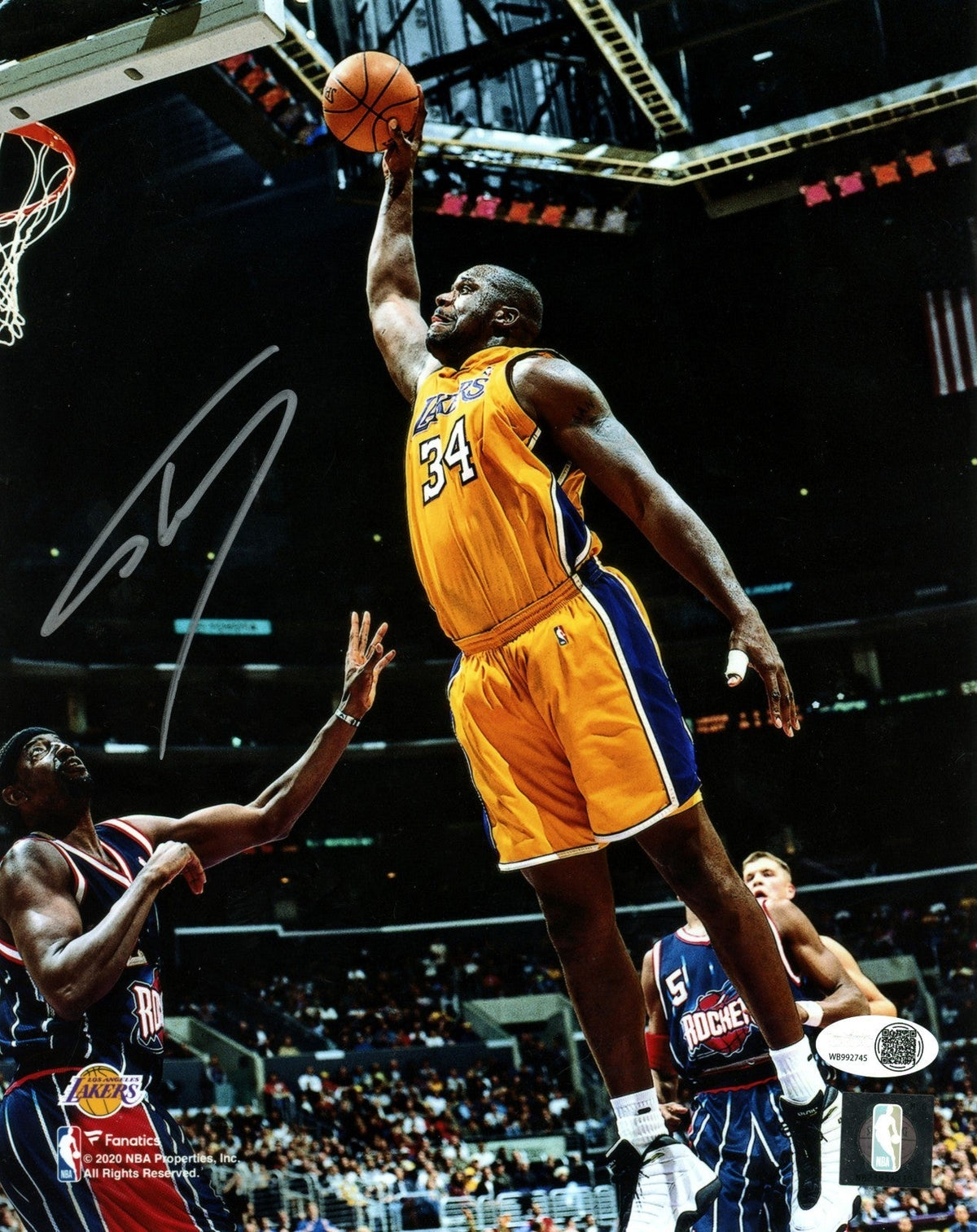 Shaquille O'Neal Signed Los Angeles Lakers 8x10 Fanatics Photo JSA COA Shaq