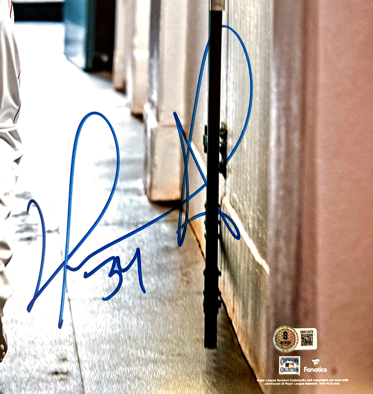 David Ortiz Signed Boston Red Sox 16x20 Fanatics Photo w/ #34 Beckett W BAS COA
