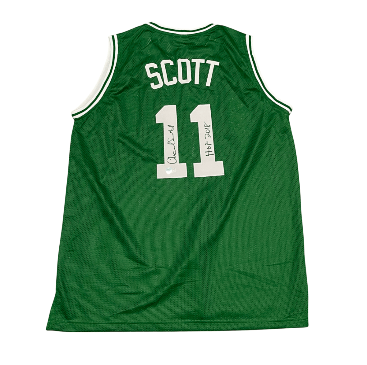 Charlie Scott Signed Celtics Custom Jersey w/ HOF 2018 Beckett Witness BAS COA