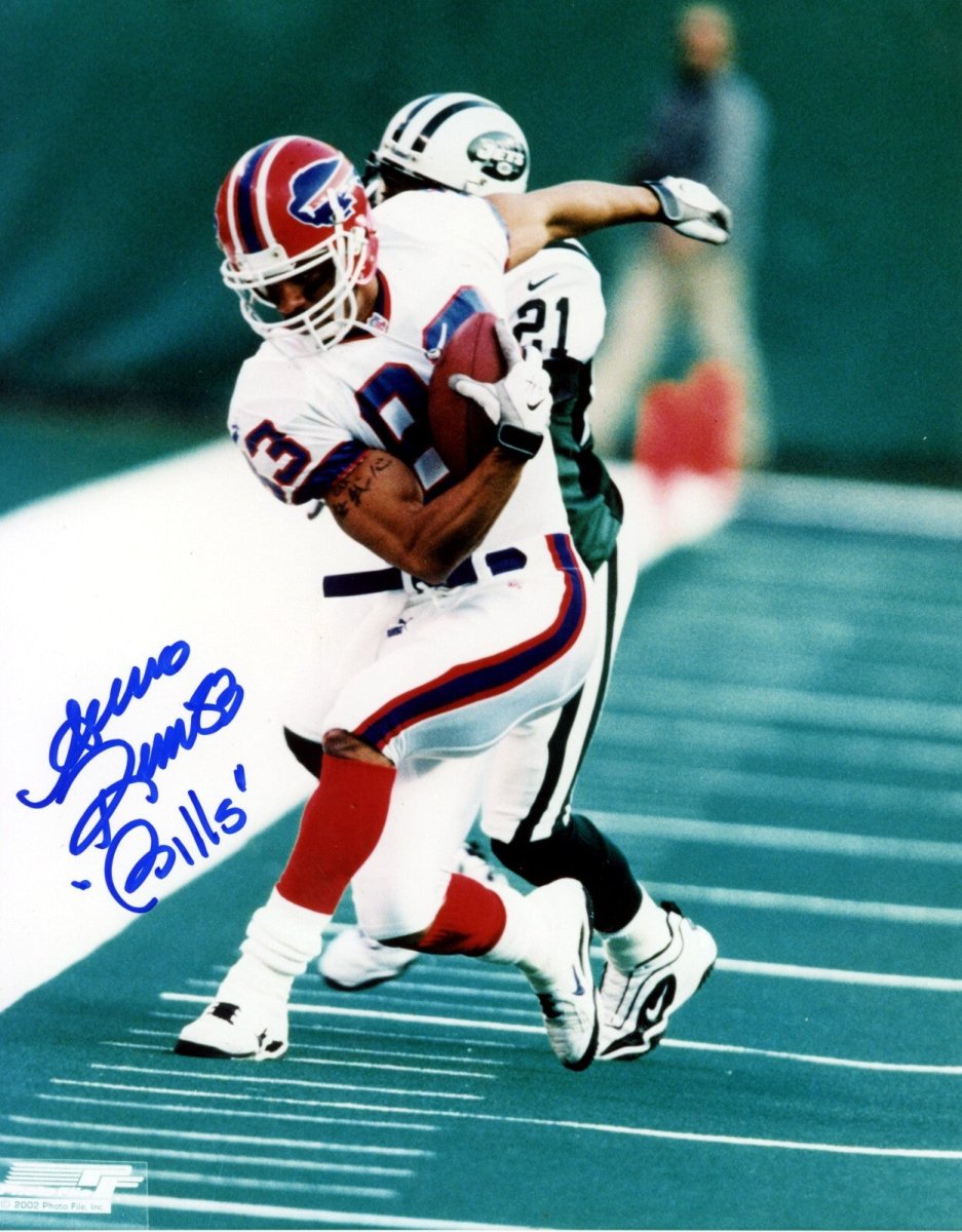 Andre Reed Signed Buffalo Bills 8x10 Photo File w/ Bills Inscription LSCM COA #1