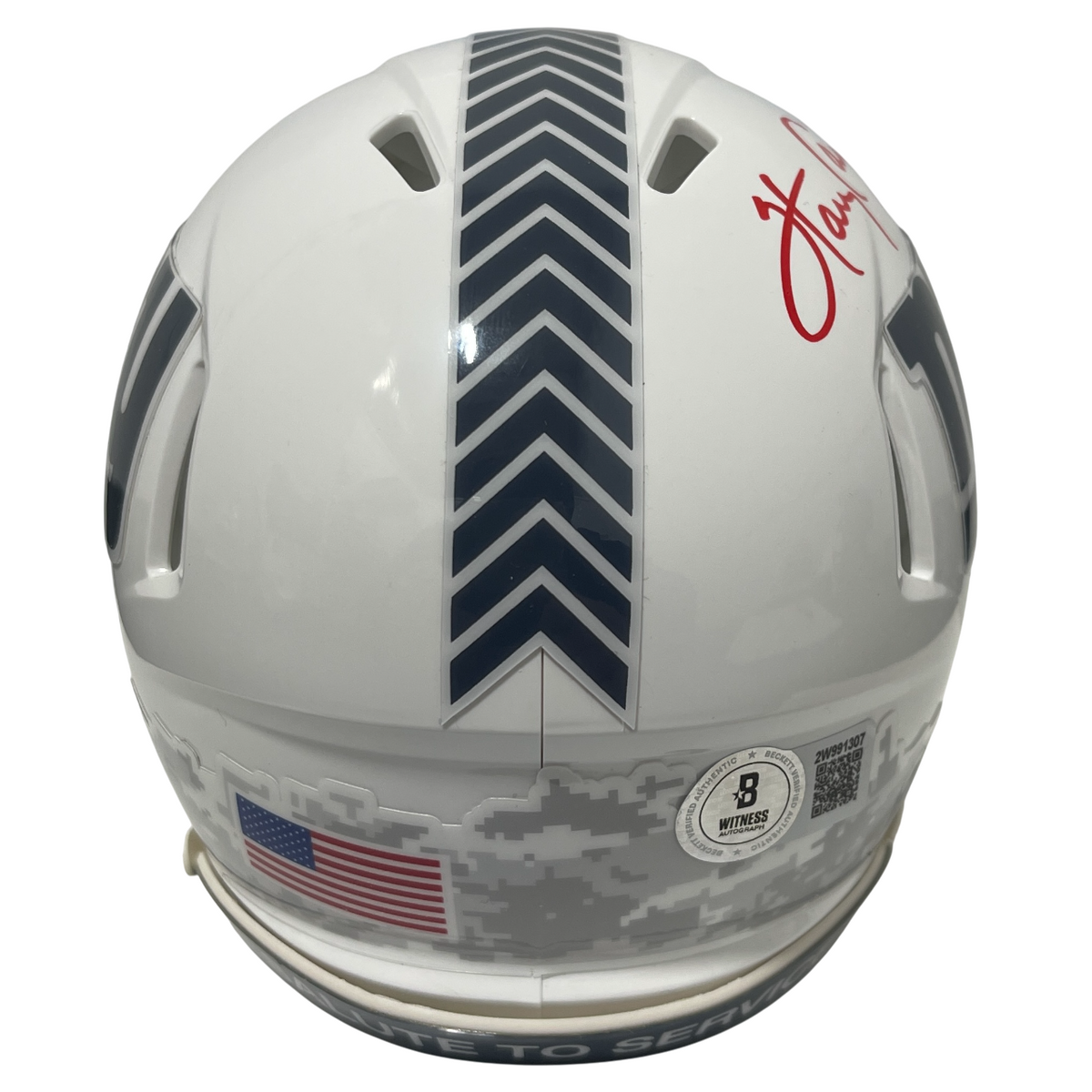 Harry Carson Signed Giants Salute 24 Mini Helmet w/ HOF 06 Beckett Wit BAS COA