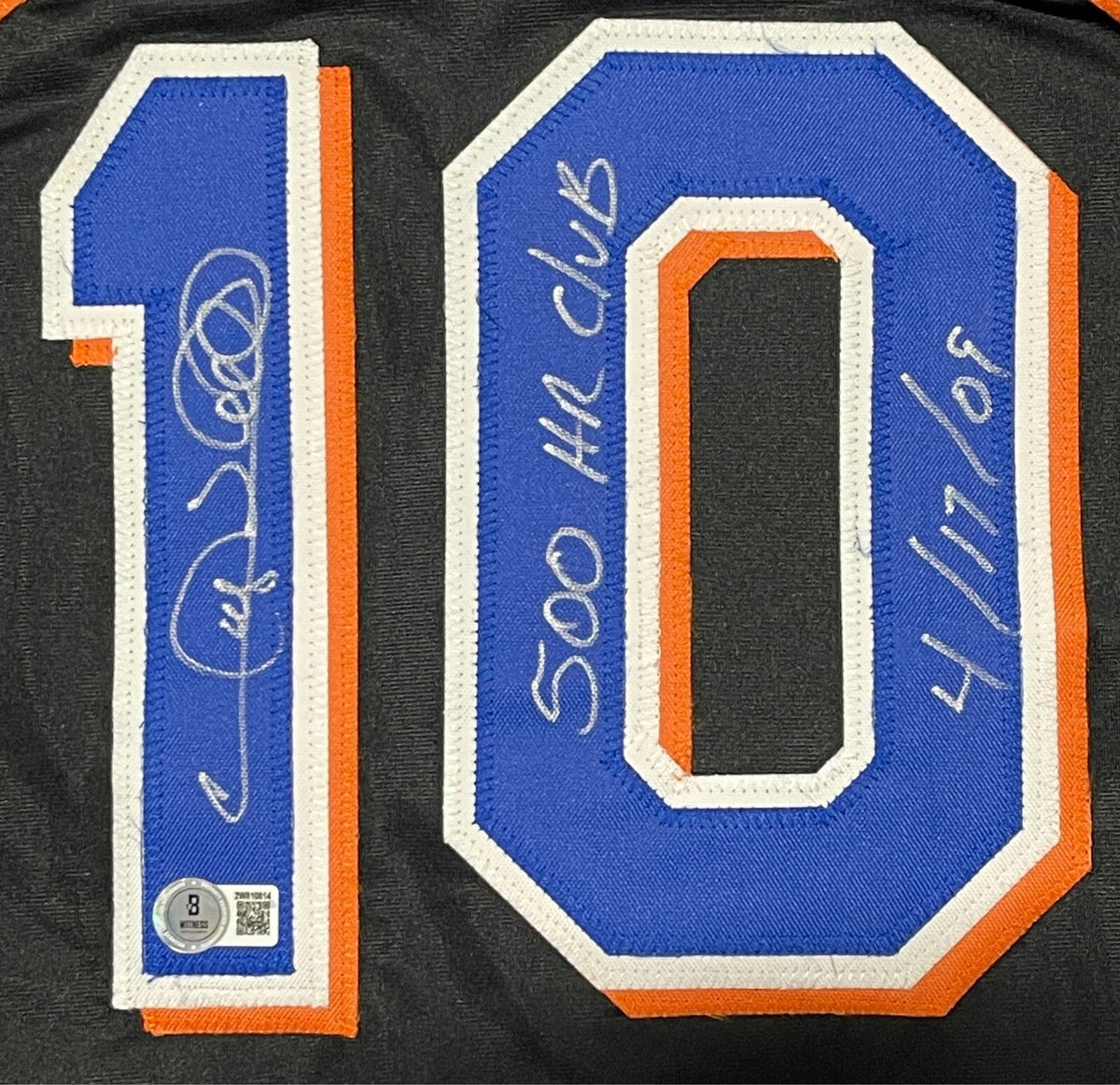 Gary Sheffield Signed Mets Custom Jersey w/ 500 HR Club Beckett Witness BAS COA