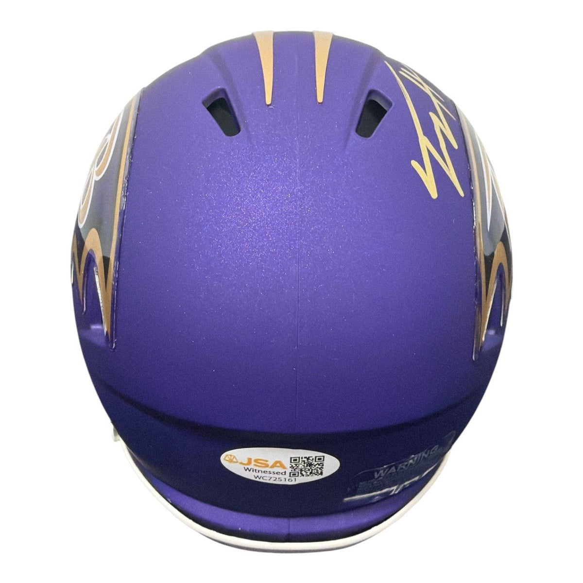 Trey Hendrickson Signed Baltimore Ravens ALT #1 Mini Helmet JSA Witness COA