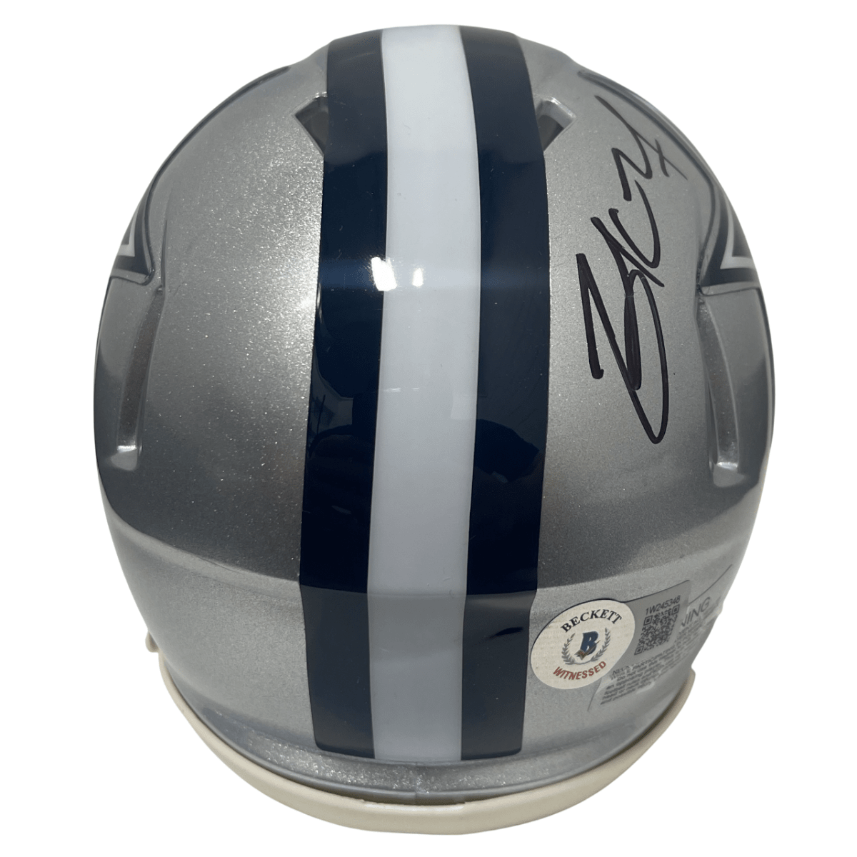 Zack Martin Signed Dallas Cowboys Speed Mini Helmet Beckett Witness BAS COA