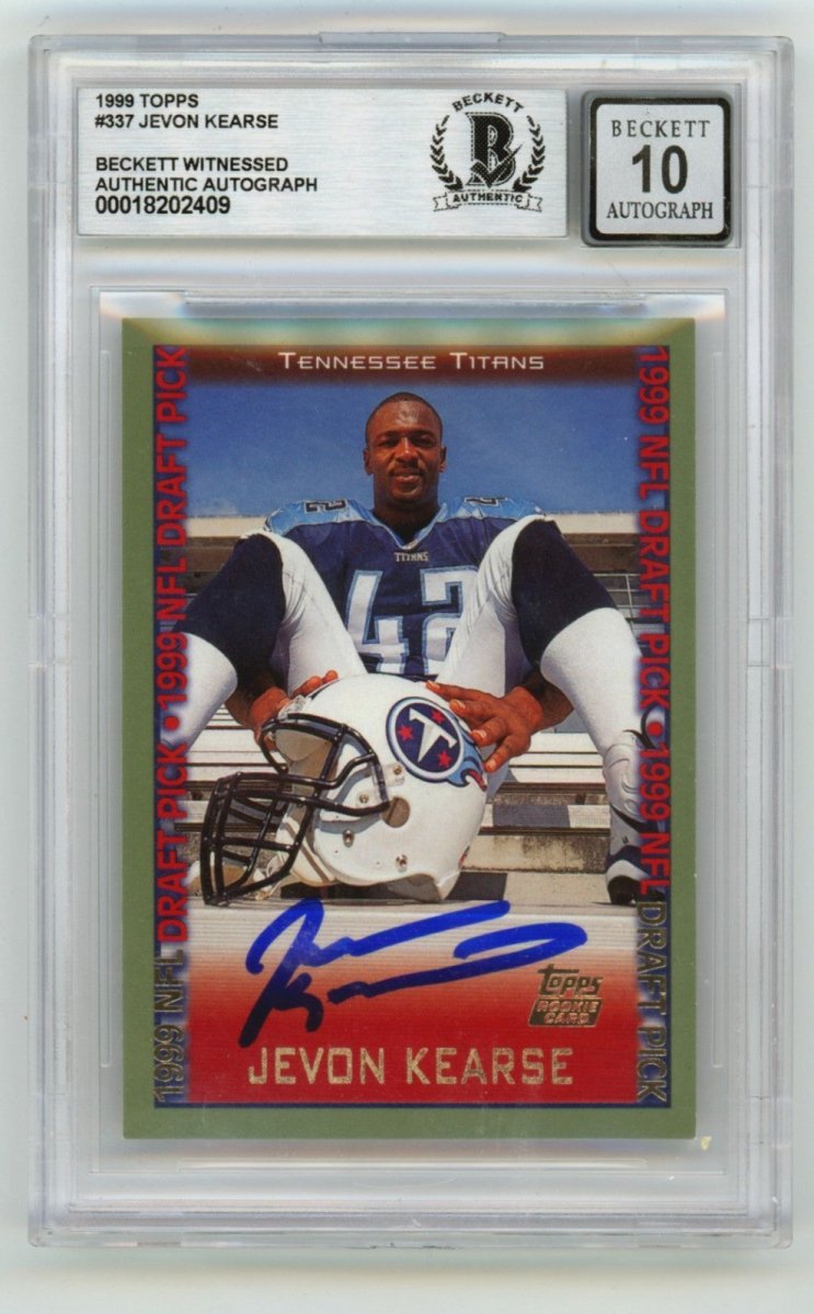 Jevon Kearse 1999 Topps #337 Signed Rookie RC Beckett BGS 10 Auto Titans