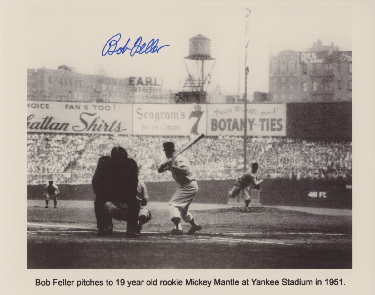 Bob Feller Signed Autographed Cleveland Indians 8x10 Photo LSCM COA #5