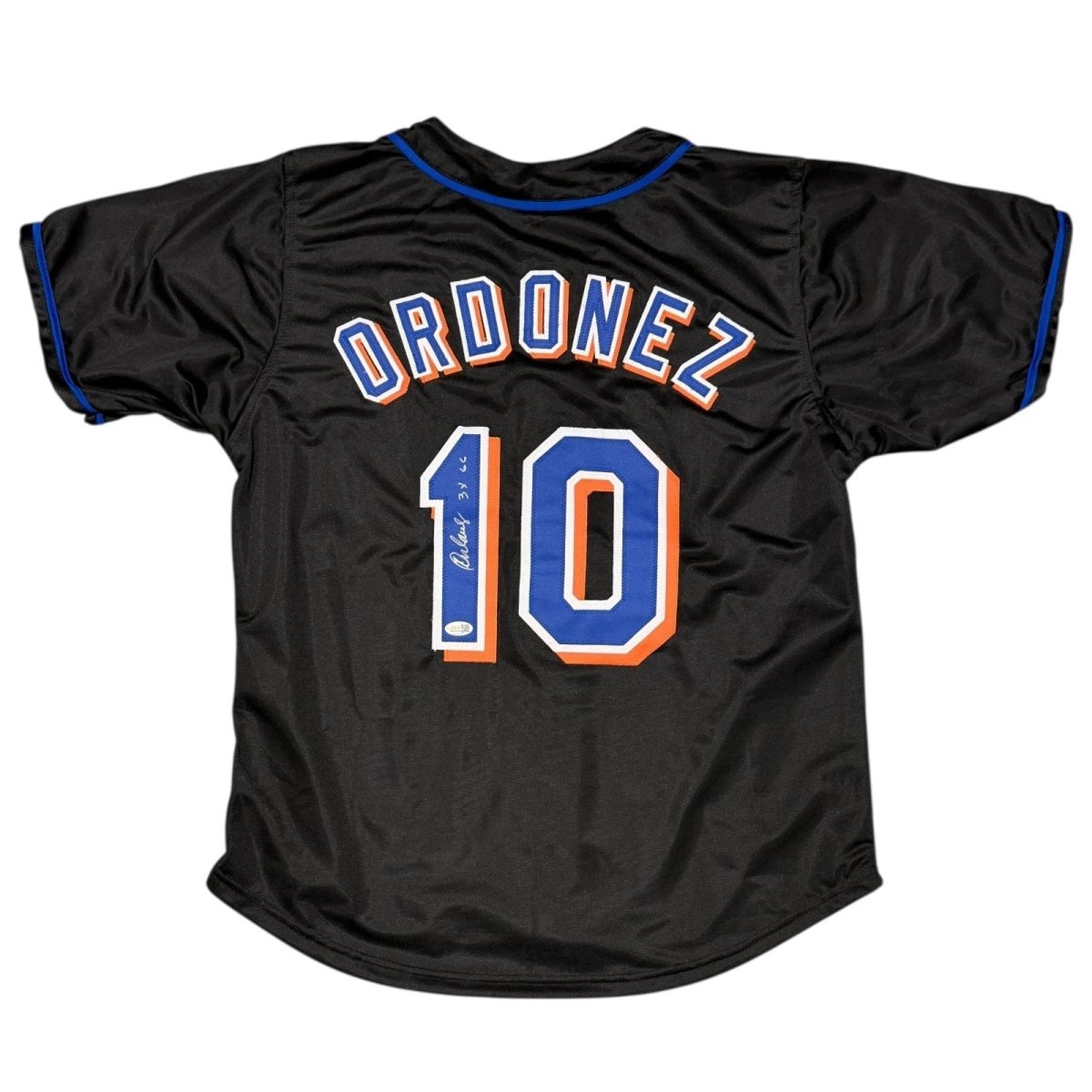 Rey Ordonez Signed New York Mets Custom Black Jersey w/ 3x GG JSA Witness COA