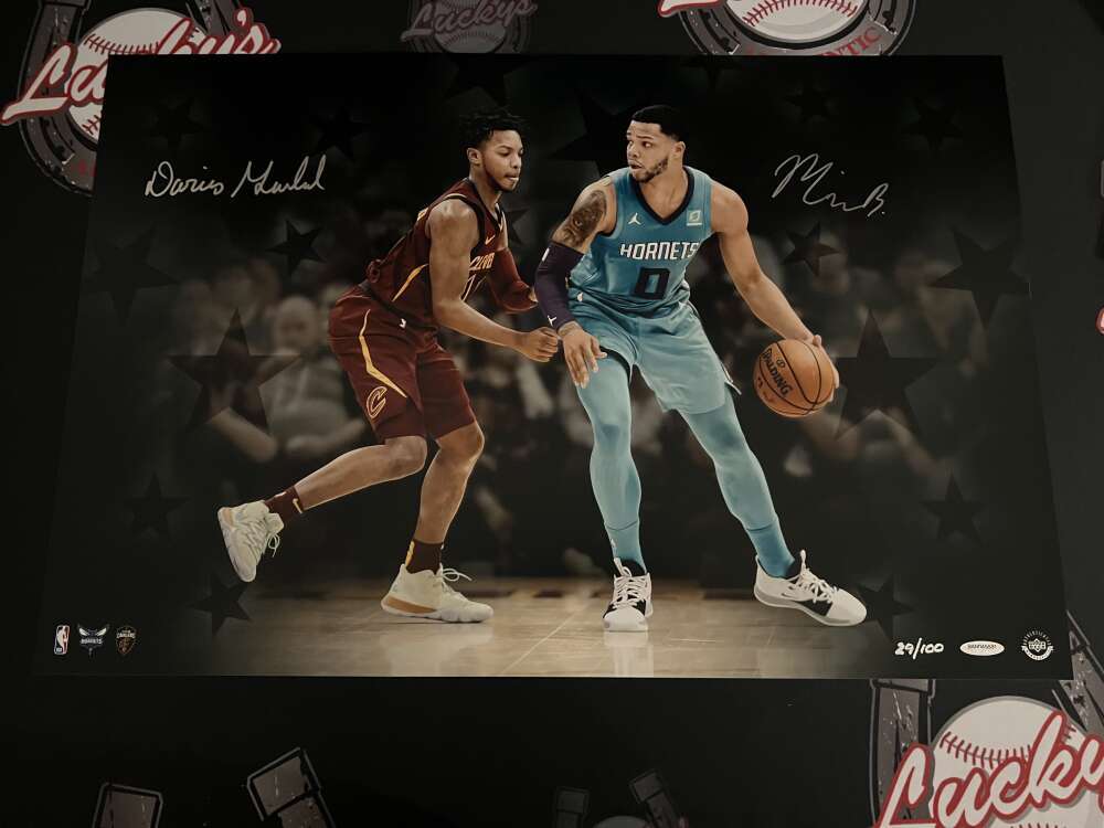 Darius Garland &amp; Miles Bridges Signed 24x16 Photo Rising Stars /100 UDA COA