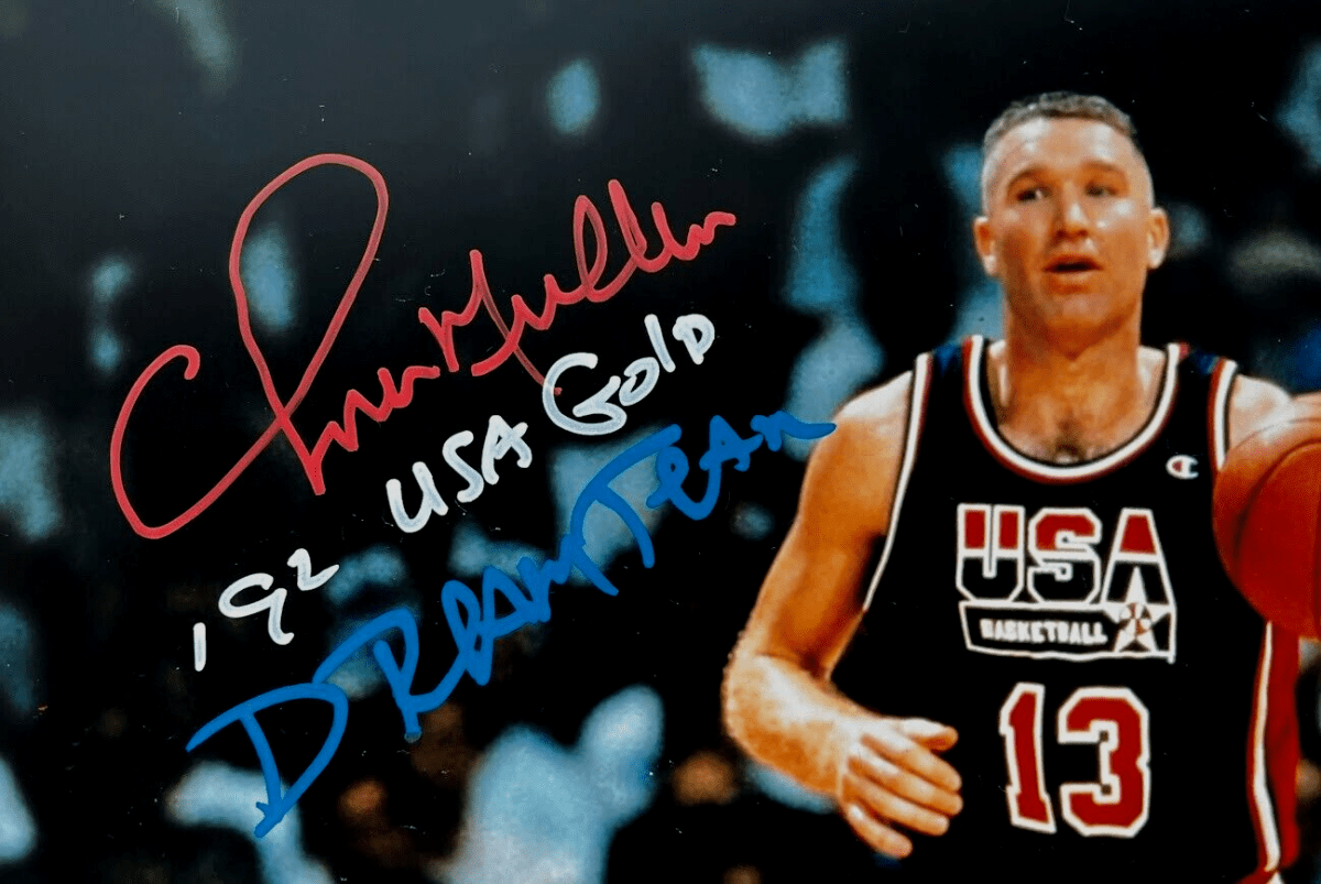 Chris Mullin Signed USA Dream Team 11x14 Photo w 2 Insc LE #/13 BAS COA RWB