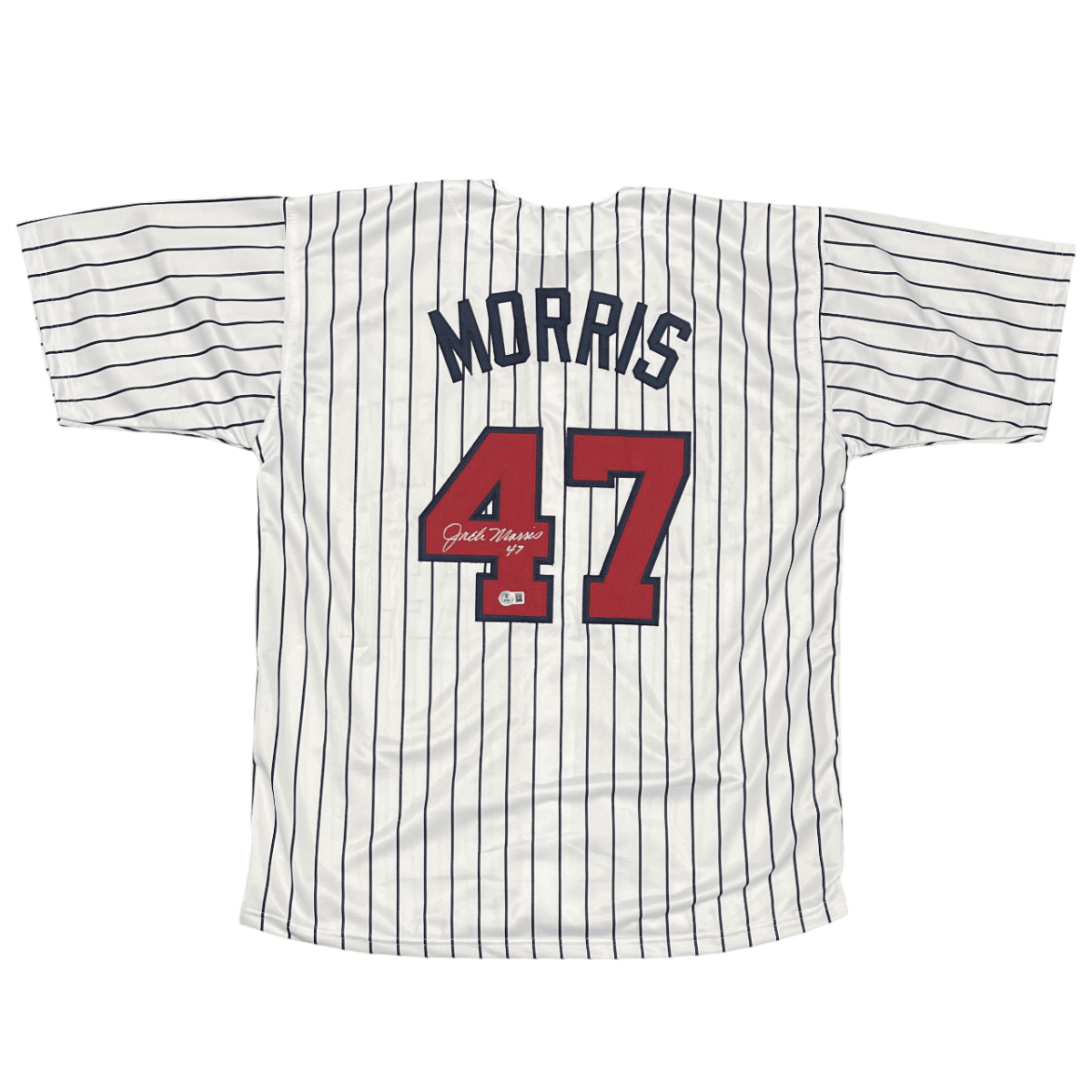 Jack Morris Signed Minnesota Custom Jersey w/ #47 Beckett Witness BAS COA
