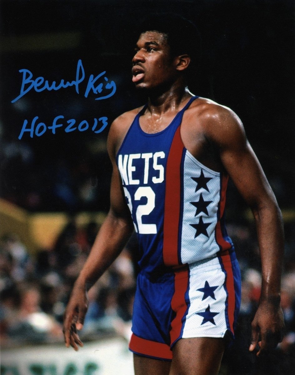 Bernard King Signed Autographed New Jersey Nets 8x10 Photo w HOF 13 LSCM COA #17
