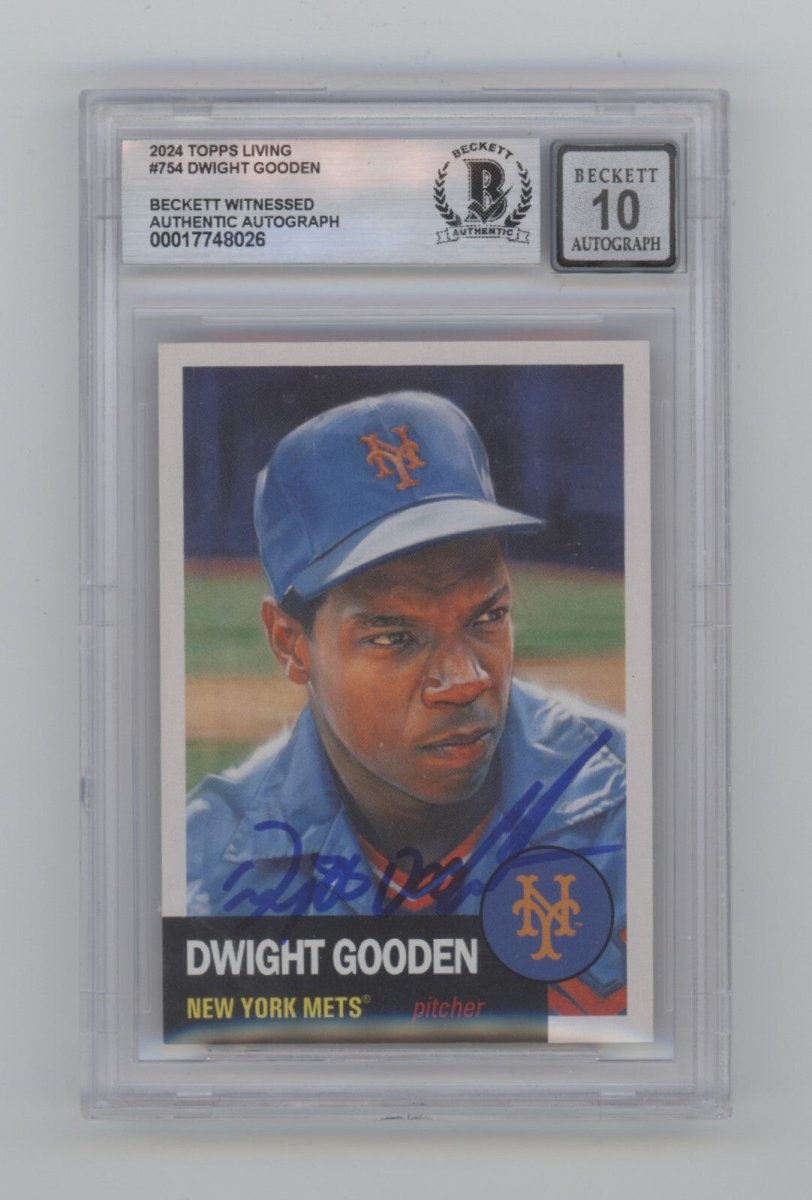 Doc Gooden 2024 Topps Living Set 754 Signed w/Full Name Insc Beckett BGS 10 Auto