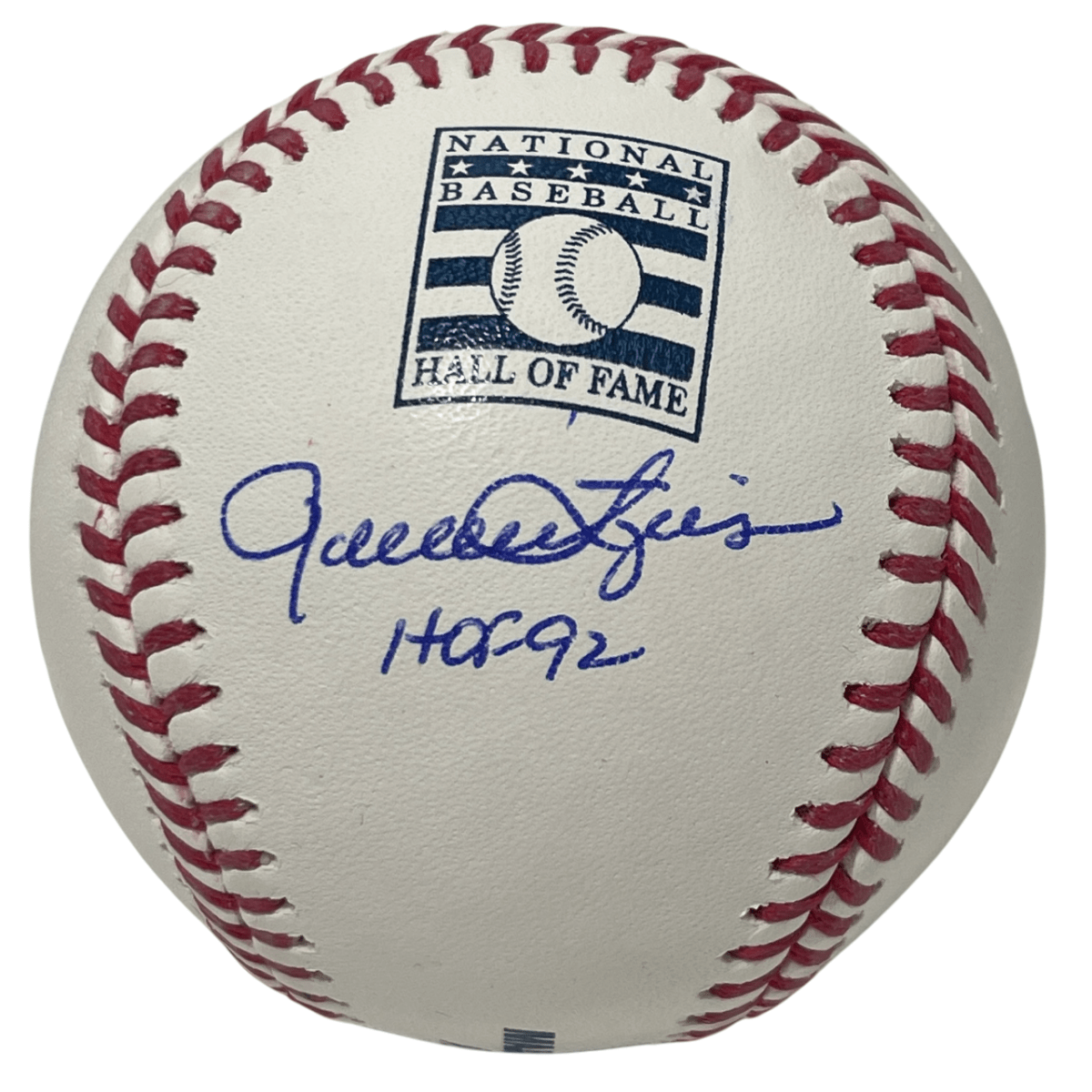 Rollie Fingers Signed Hall of Fame Logo ROMLB Baseball w/ HOF 92 Beckett BAS COA