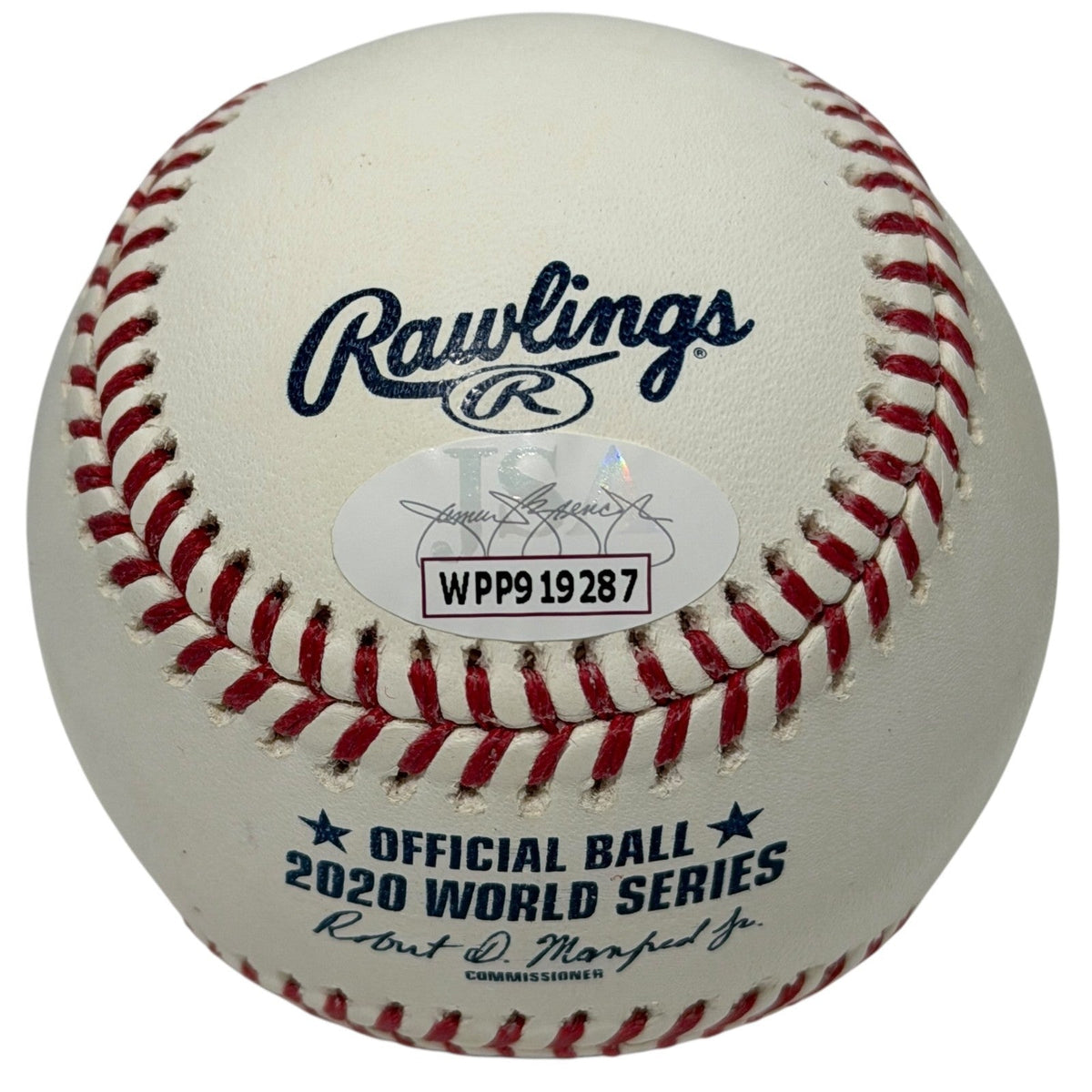 Randy Arozarena Signed 2020 World Series WS Logo Baseball JSA COA Rays Mariners
