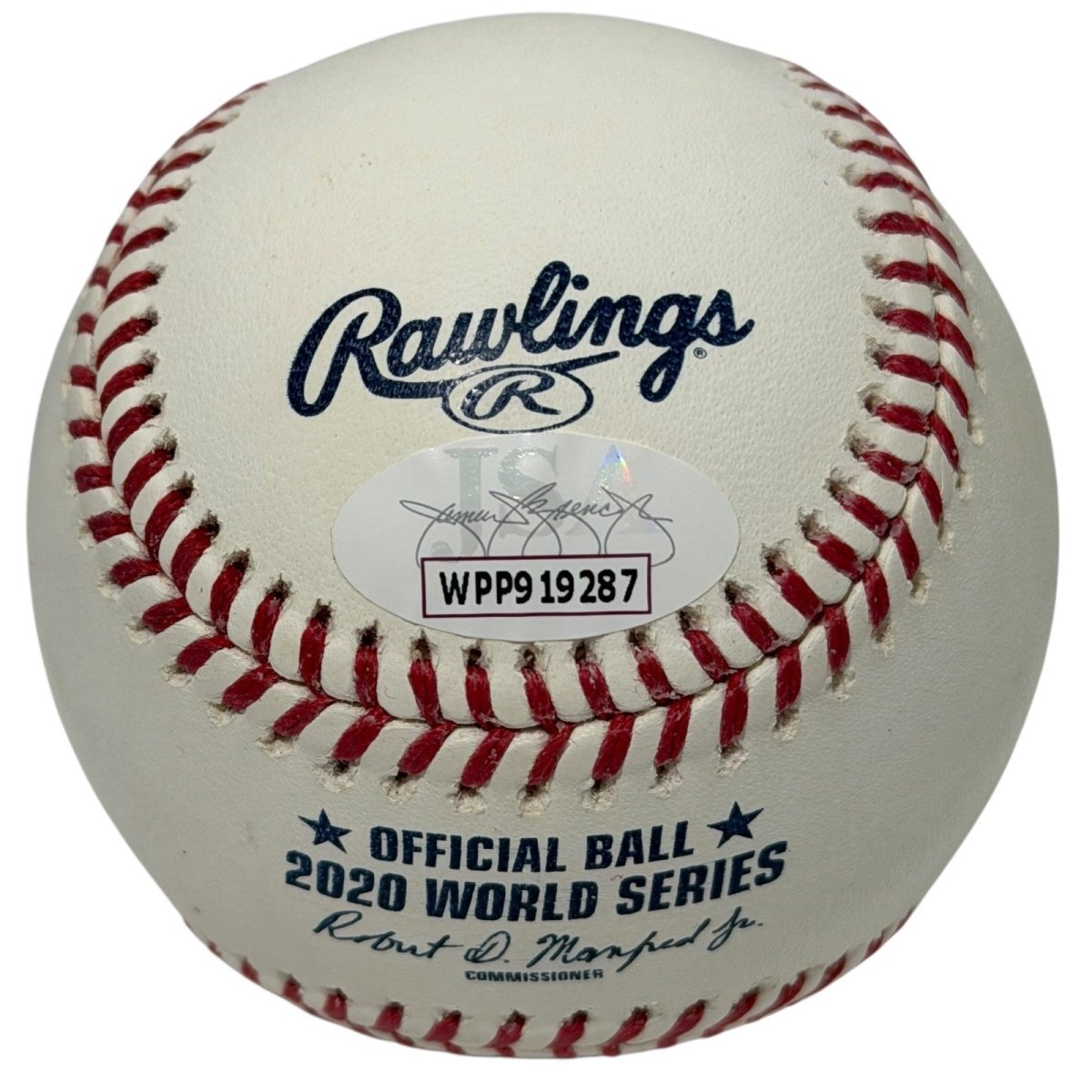 Randy Arozarena Signed 2020 World Series WS Logo Baseball JSA COA Rays Mariners