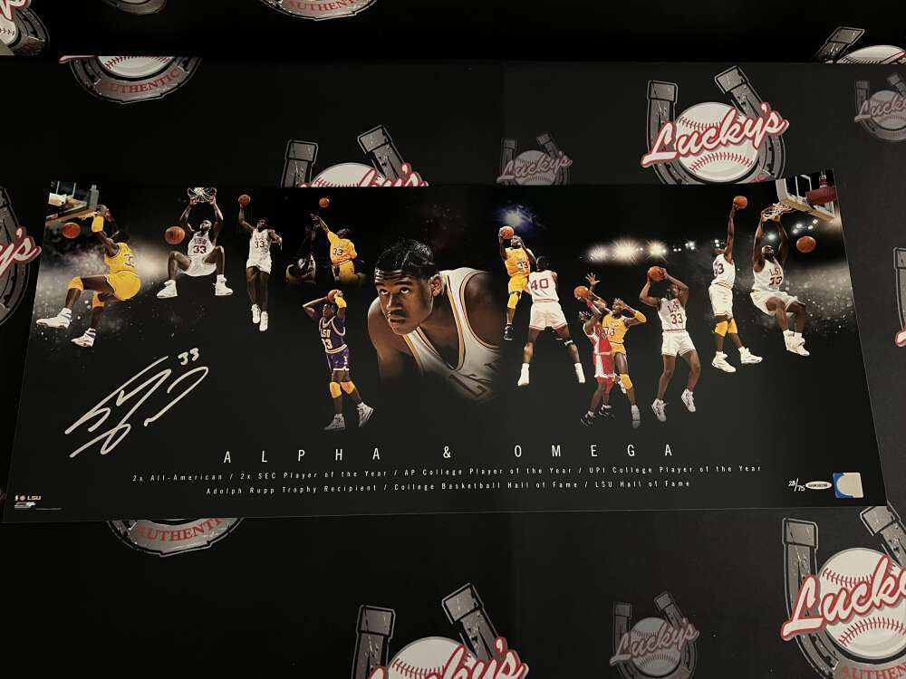 Shaquille O'Neal Shaq Signed Auto 36x15 Photo "Alpha &amp; Omega" 28/75 UDA COA LSU