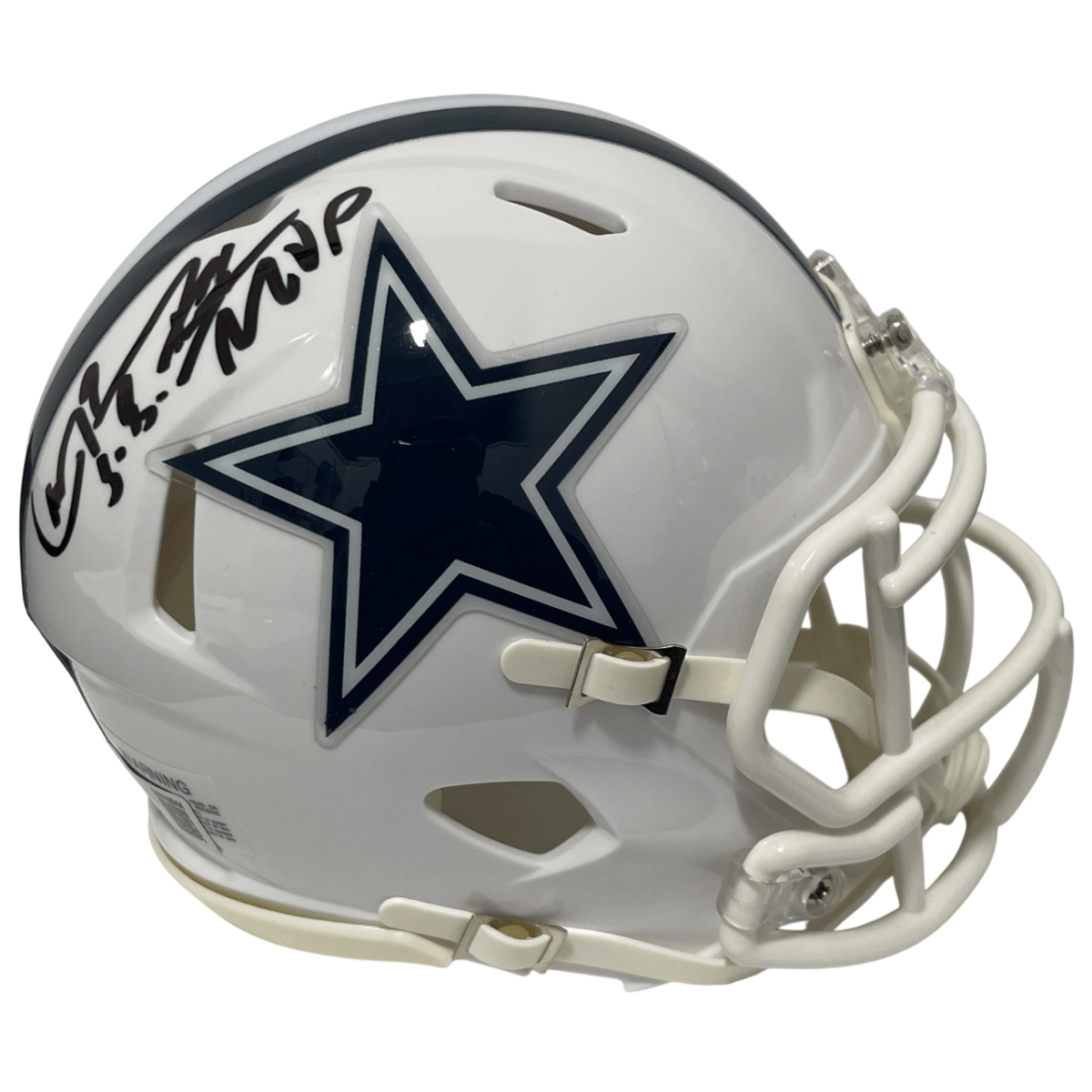 Larry Brown Signed Cowboys Alt Mini Helmet w/ SB XXX MVP Beckett Wit BAS COA