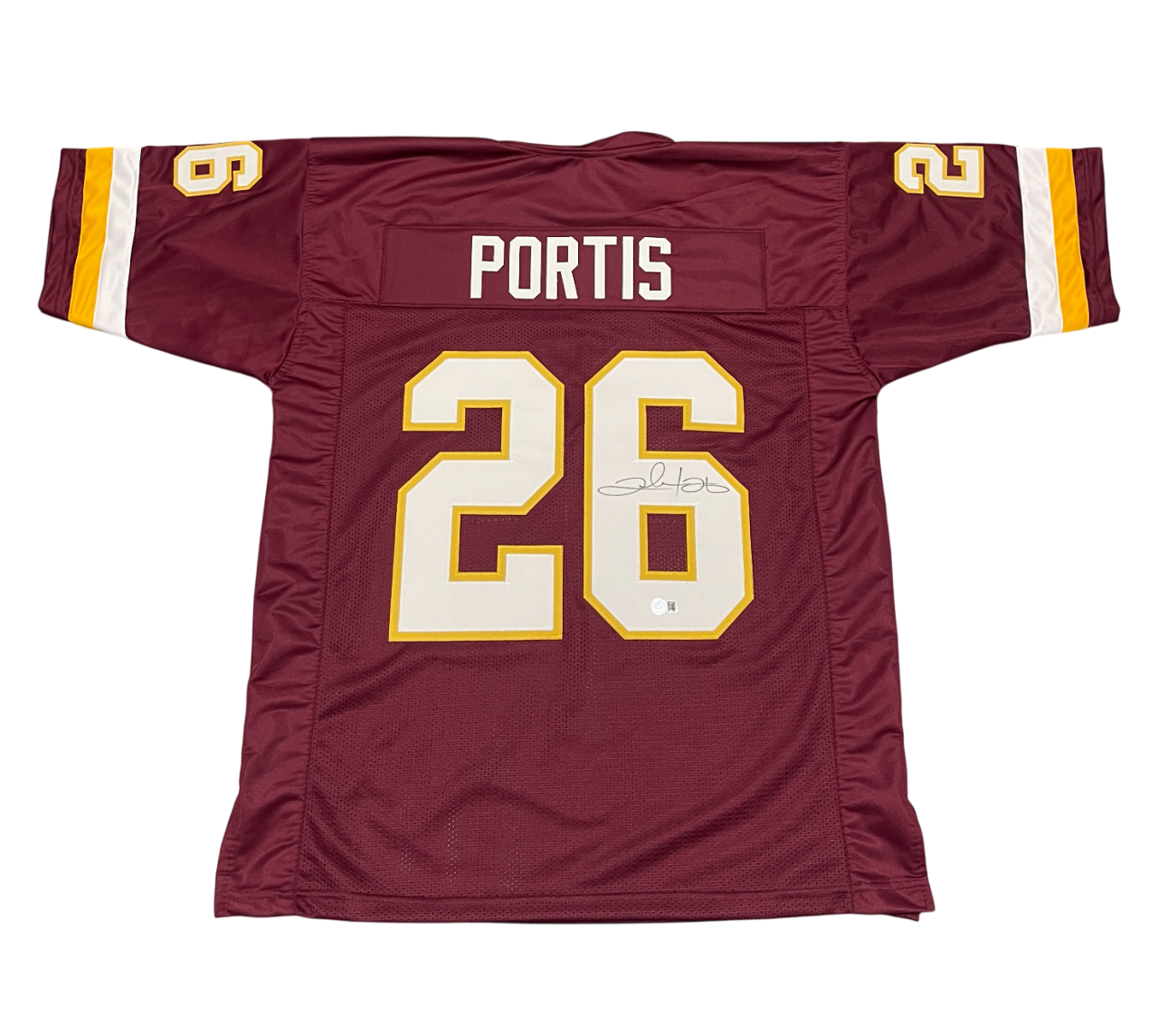 Clinton Portis Signed Washington Custom Jersey Beckett Witness BAS COA
