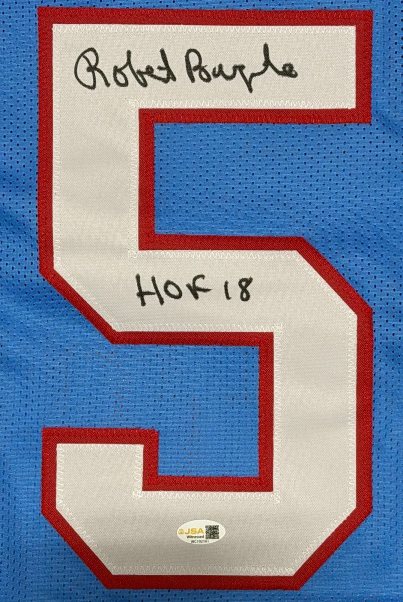 Robert Brazile Signed Houston Oilers Custom Jersey w/ HOF 18 JSA Witness COA