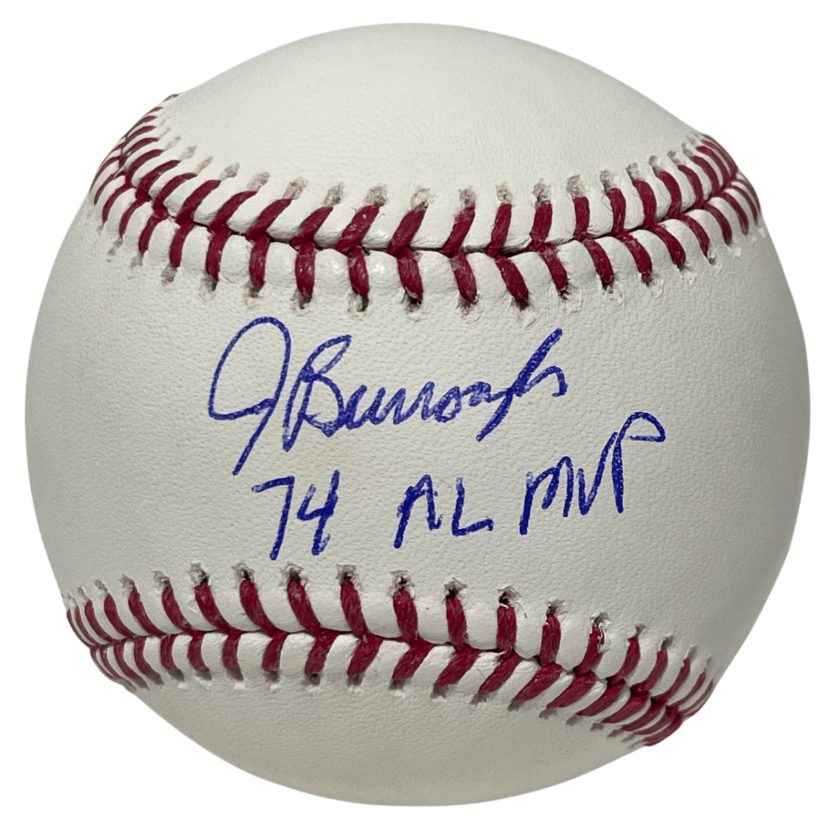 Jeff Burroughs Signed ROMLB Baseball w/ 74 AL MVP Beckett Witness BAS COA