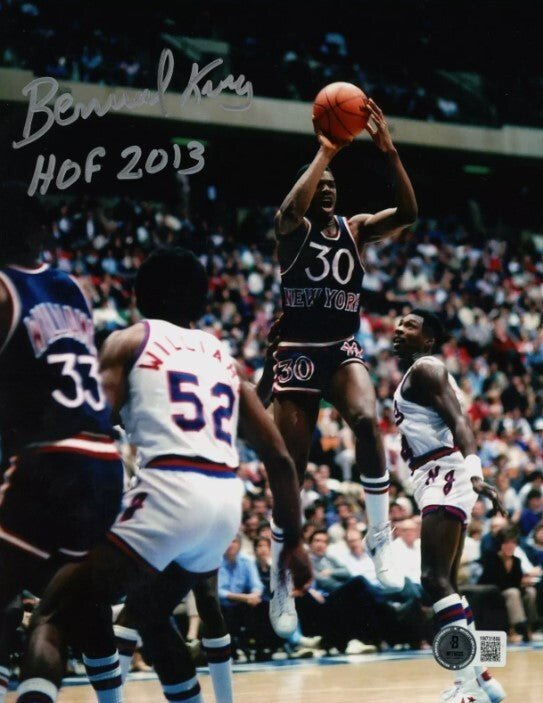Bernard King Signed Auto New York Knicks 8x10 Photo HOF 2013 Beckett BAS COA #3