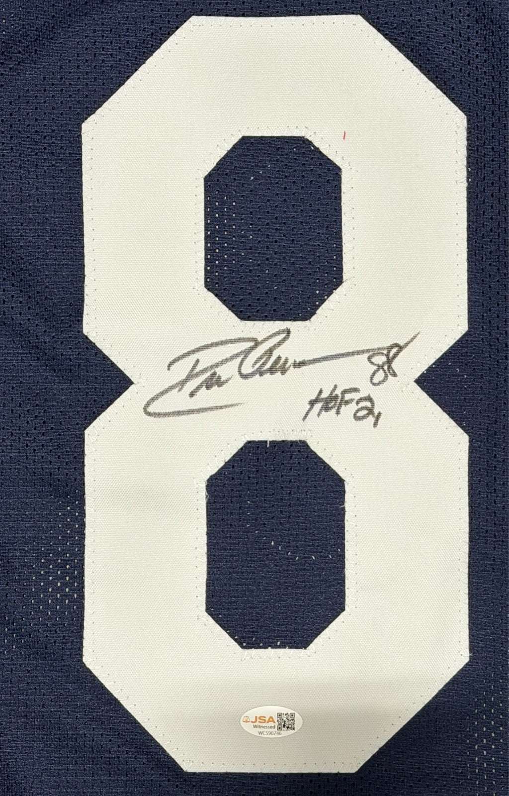 Drew Pearson Signed Dallas Cowboys Custom TB Jersey w/ HOF 21 JSA Witness COA