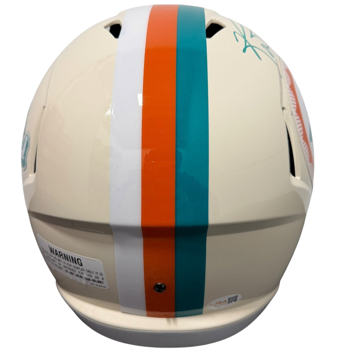 Ricky Williams Signed Dolphins Retro FS Full Size Helmet w/ Weed Inscs JSA W COA