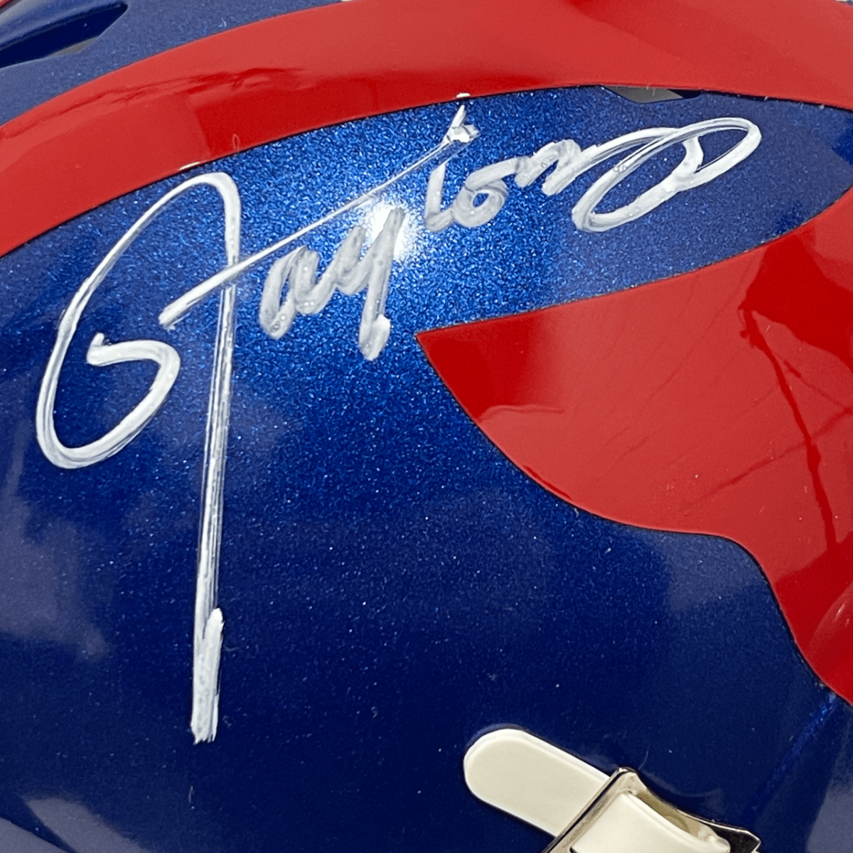 Lawrence Taylor Signed Auto NY Giants ALT Mini Helmet Beckett Witness BAS COA