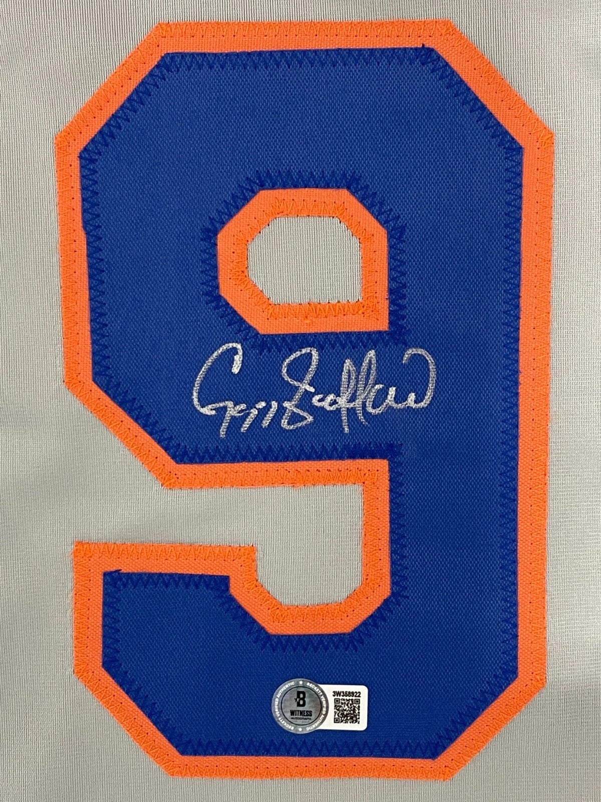 Gregg Jefferies Signed New York Mets Custom Jersey Beckett Witness BAS COA