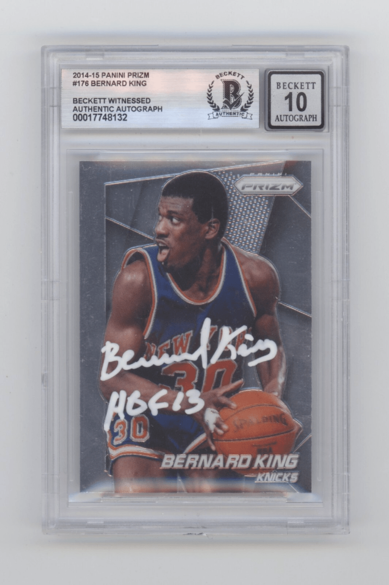Bernard King 2014-2015 Panini Prizm #176 Signed w/HOF Beckett BGS 10 Auto Knicks